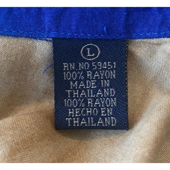 Wingo Tropical Hawaiian Button Down Short Sleeved Shirt Surf Mens Large‎ (650) - Picture 4 of 5